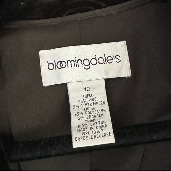 Bloomingdale's Herringbone Blazer Jacket Size 12 - Picture 8 of 8